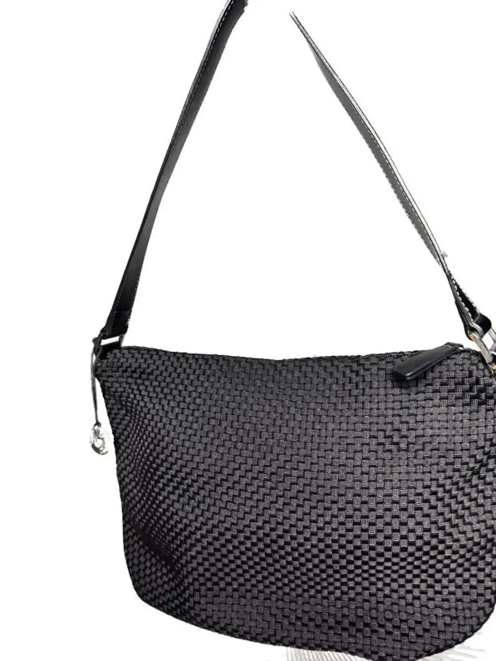 The Sak Black Woven Corded Shoulder Bag